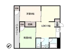 アシスト第6金沢マンション【1階】の間取り