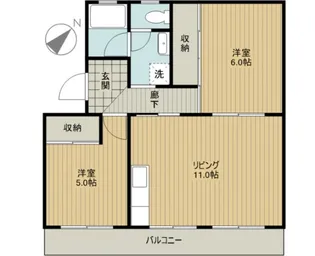 ヴィラホワイトハウス【1階】の間取り