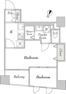 ミリアレジデンス日本橋人形町II【7階】の間取り