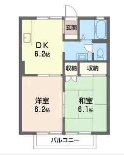 フォーリーフF棟【1階】の間取り