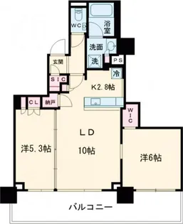 ベイシティタワーズ神戸WEST【7階】の間取り