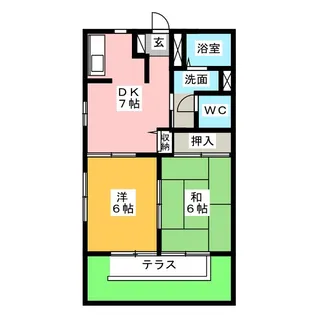 エスト高畑【1階】の間取り