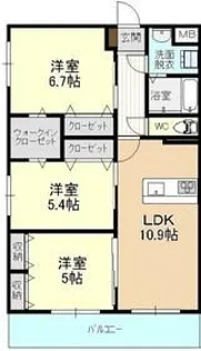 ユーミー桜【2階】の間取り