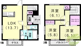 I-RiverCourt E棟【1階】の間取り