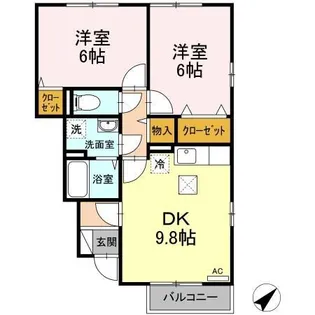 インペリアルA棟【1階】の間取り