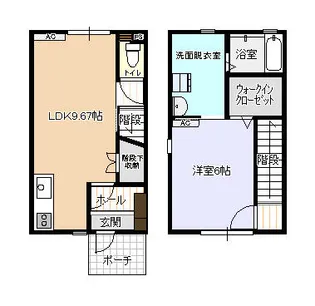ビオラ新富山A棟【1階】の間取り