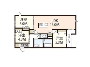 Cier神田山【2階】の間取り