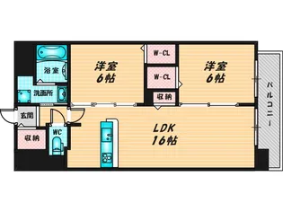 クレリア新深江【5階】の間取り