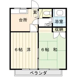 ジュネスクイーン【1階】の間取り