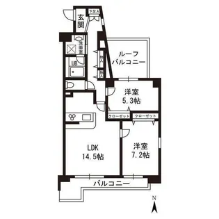 サンジェームス【7階】の間取り