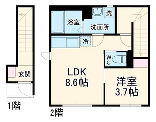 ESPOIR HILLS【1階】の間取り