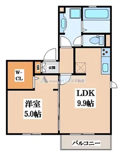 フェリオ吉田【1階】の間取り