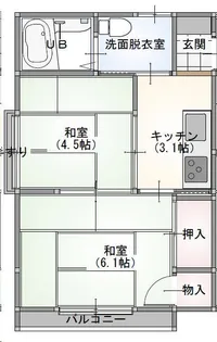 コーポめぐみ【2階】の間取り