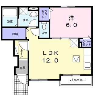 レジデンス ゼルコバ【1階】の間取り