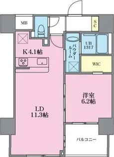 ミ・レコルテ新横浜【10階】の間取り