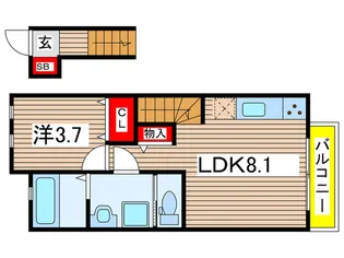 モンフレールA棟【2階】の間取り