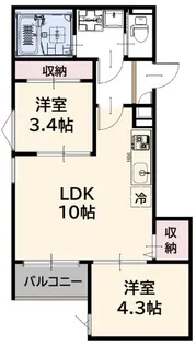 REGALEST南小泉【1階】の間取り