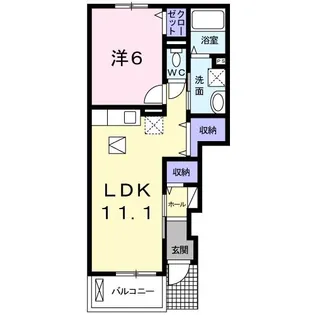 ソレアードA【1階】の間取り