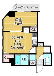 ソラトワーヌ【9階】の間取り
