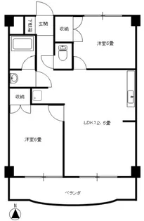 ゼフィールマンションA棟【4階】の間取り