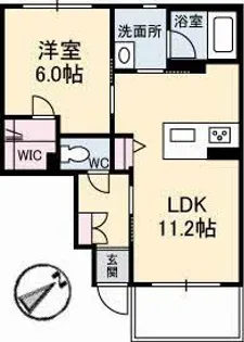 Dear Court新涯【1階】の間取り