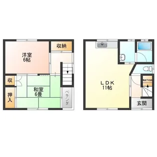 若葉荘の間取り