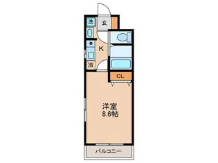 ベルージュ天空橋【1階】の間取り