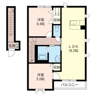 サニーヒルズG【2階】の間取り