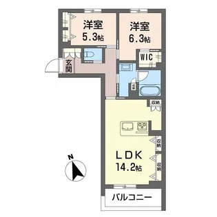 サンシャインSTN【2階】の間取り