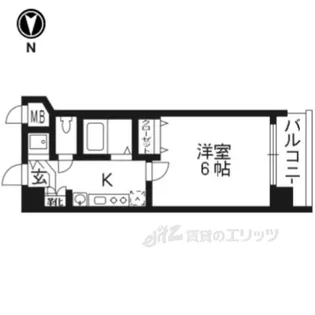 アクロス京都七条鴨川御苑【6階】の間取り
