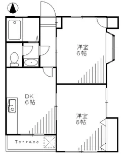 ジュンハイツ【1階】の間取り