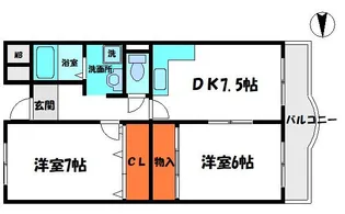 ピュアネスDoi【2階】の間取り