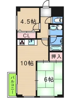 ルネサンライズHORIMOTO【2階】の間取り