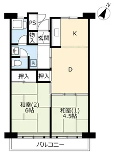 UR所沢パークタウン並木通り【4階】の間取り