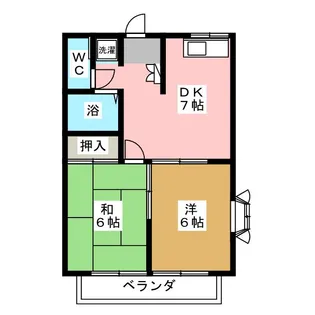エステートピア幸【2階】の間取り