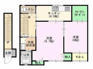 ラ・フランス18番街【2階】の間取り