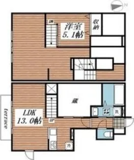 ベルリード吉岡上町A【1階】の間取り