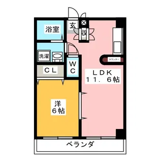 マメゾンサンパティーク【1階】の間取り