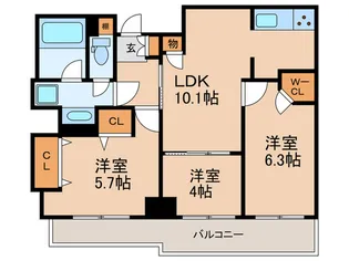 メイツときわ台【3階】の間取り