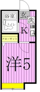 ミント大谷田B【1階】の間取り