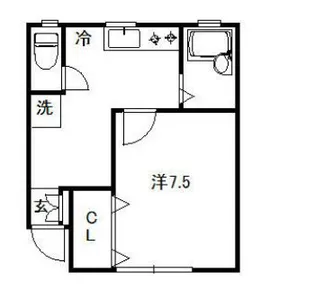 コーポボク【1階】の間取り
