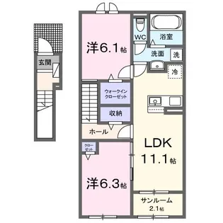 カーサ K ラスタ【2階】の間取り