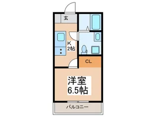 クレストコート東林間【2階】の間取り
