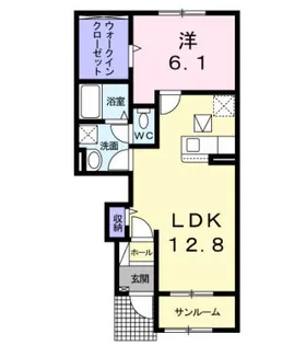 ラ・メゾン・フェリーチェA棟【1階】の間取り