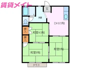 フォーブル上沢【1階】の間取り