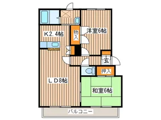 ハ-ベストコ-ト【2階】の間取り