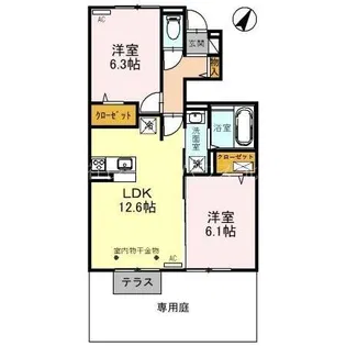 アウレスト【1階】の間取り