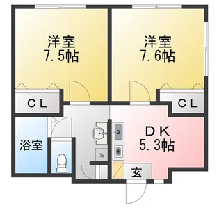 パル滝道【1階】の間取り