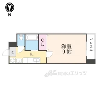 ハウスセゾン御所南【10階】の間取り