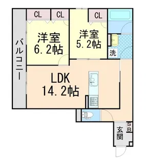 D-residence荘園B【1階】の間取り